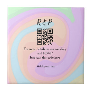 Carreau Site web de mariage rsvp q r code ajouter nom text