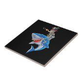 Carreau Skeleton Pirate équitation Requin mignonette Garço (Côté)