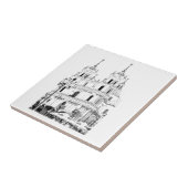 Carreau Sketch de l'architecture de l'église catholique (Côté)