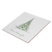 Carreau Sketch Pine sapin de Noël Nom du script minimal (Côté)