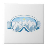 Carreau Ski Goggles Mountain Reflection Illustration (Devant)