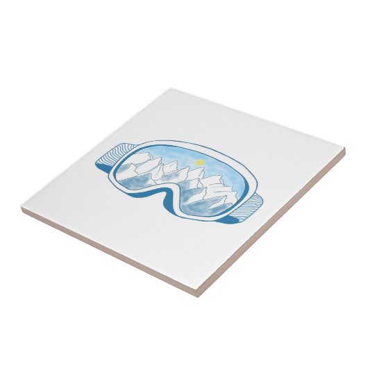 Carreau Ski Goggles Mountain Reflection Illustration (Côté)