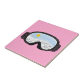 Carreau Ski Goggles Mountain View Illustration rose (Côté)