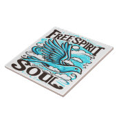 Carreau Sky Bird avec l'esprit et l'âme libres (Côté)