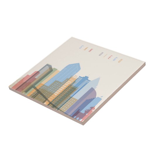 Carreau Skyline de San Diego City (Côté)