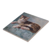 Carreau Sleepy Kitten par Henriette Ronner-Knip (Côté)