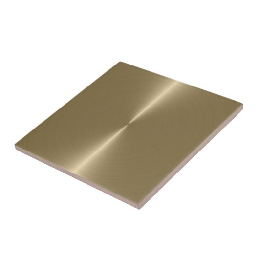 Carreau Slick Metallic Faux Or Acier Inoxydable Look (Côté)