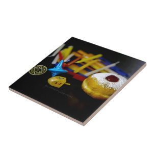 Carreau SlipperyJoe's Happy Hanoukka Star of David pièce m