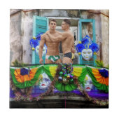 Carreau SlipperyJoe's Mardi Gras masques perles décoration (Devant)