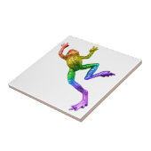 Carreau SlipperyJoe's Pride Frog figurine Colore vif (Côté)