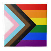 Carreau SlipperyJoe's Progress Pride Drapeaux gay cadeaux (Devant)