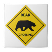 Carreau SlipperySignal de passage de l'ours de Joe silhoue (Devant)