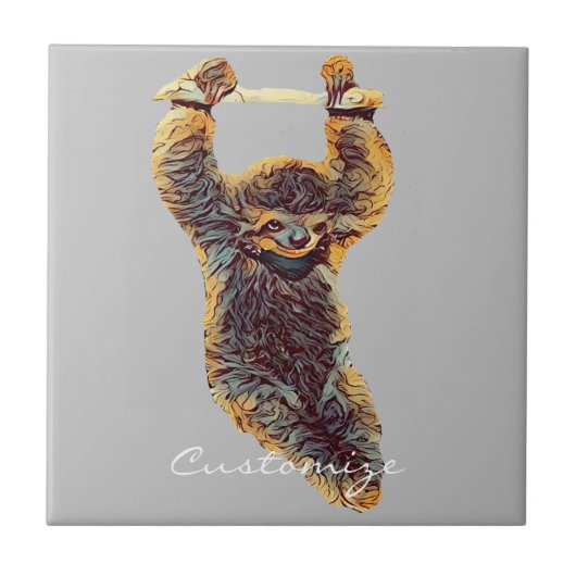 Carreau Sloth Hanging Out Thunder_Cove (Devant)