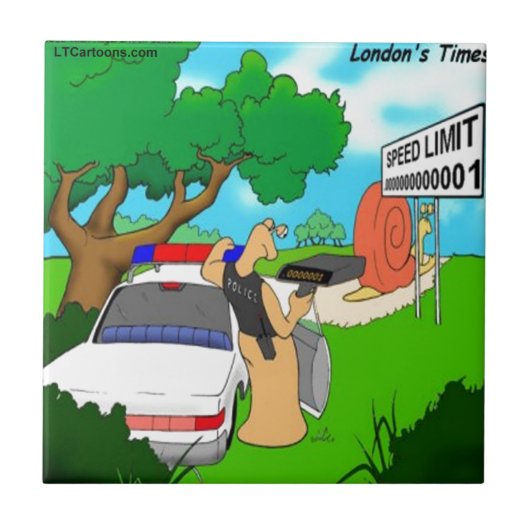 Carreau Slug Traffic Cop drôle (Devant)