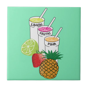 Carreau Smoothie de fruit d'été