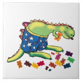 Carreau snack dinosaure de minuit (Devant)