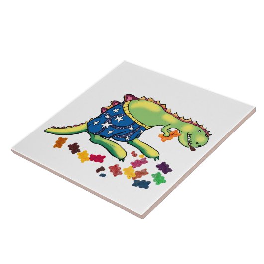 Carreau snack dinosaure de minuit (Côté)