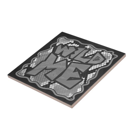 Carreau Snake Yellow et Gold Print (Côté)