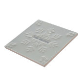 Carreau Snowflake pattern blue & white holiday custom name (Côté)