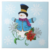 Carreau Snowflakes Poinsettia (Devant)