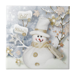 Carreau Snowman hiver froid