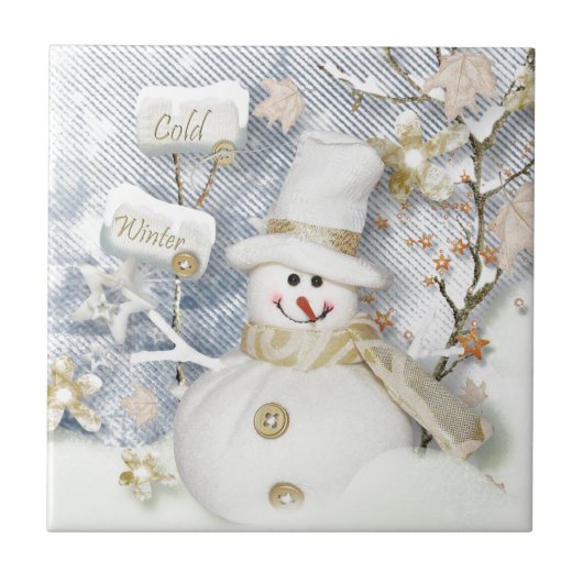 Carreau Snowman hiver froid (Devant)