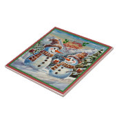 Carreau Snowmen, Joyeux Noël, (Côté)