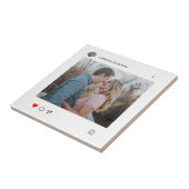 Carreau Social Media Post Style Photo et nom Couple (Côté)