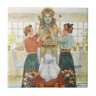 Carreau Soeurs décorant pour des vacances