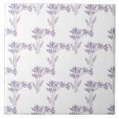 Carreau Soft Lavender Botanical Pattern Tile (Devant)