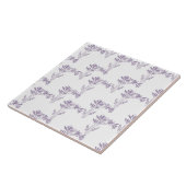 Carreau Soft Lavender Botanical Pattern Tile (Côté)