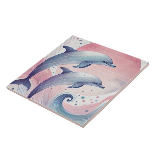 Carreau soft pastel dolphins (Côté)