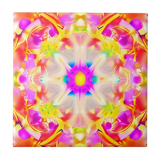 Carreau Soft Spring Pastels Tie Dye Motif (Devant)