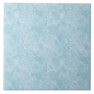 Carreau Soie Moire Petit Motif en Aqua Clair