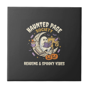 Carreau Soirée de lecture hantée d'Halloween