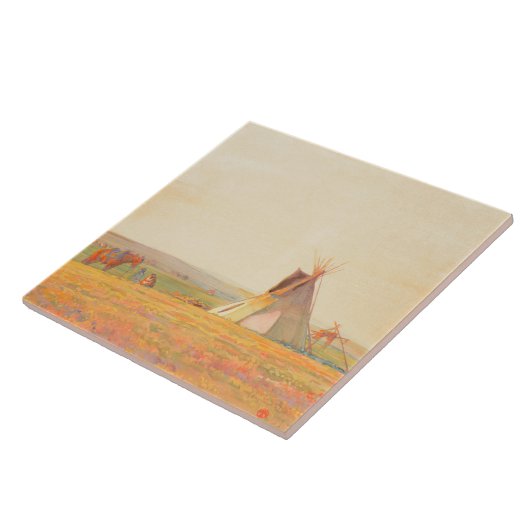 Carreau Soirée des Prairies par Maynard Dixon (Côté)