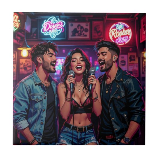 Carreau Soirée Karaoke au Bar de Quartier (Devant)