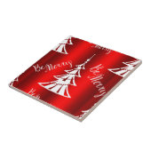 Carreau Sois Joyeux Noël Rouge (Côté)