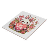 Carreau sois mien, lapin drôle valentin amour (Côté)
