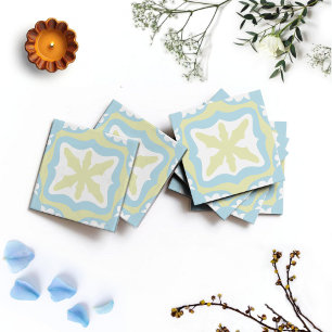 Carreau sol en mosaïque Carrelage en céramique (bleu-jaune