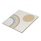 Carreau Soleil arc-en-ciel moderne du milieu du siècle (Côté)