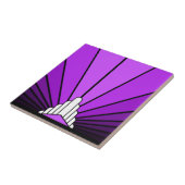Carreau Soleil Art déco en violet (Côté)