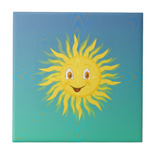 Carreau Soleil Avec Lignes Circulaires