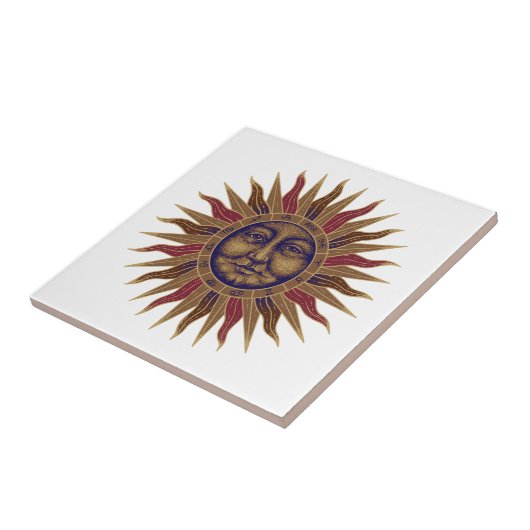 Carreau Soleil céleste doré (Côté)