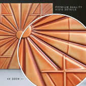 Carreau Soleil éclatant radieux Terracotta chaude