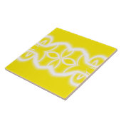 Carreau soleil jaune et blanc sur la tuile (Côté)