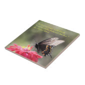 Carreau "Soleil, liberté, citation de papillon de fleur" (Côté)