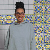 Carreau Soleil Majolica Royal Bleu Vibrant Jaune