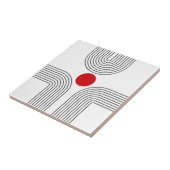 Carreau Soleil rouge et arcs noirs et blancs du milieu du  (Côté)