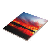 Carreau Soleil rouge flamme descendant (Côté)